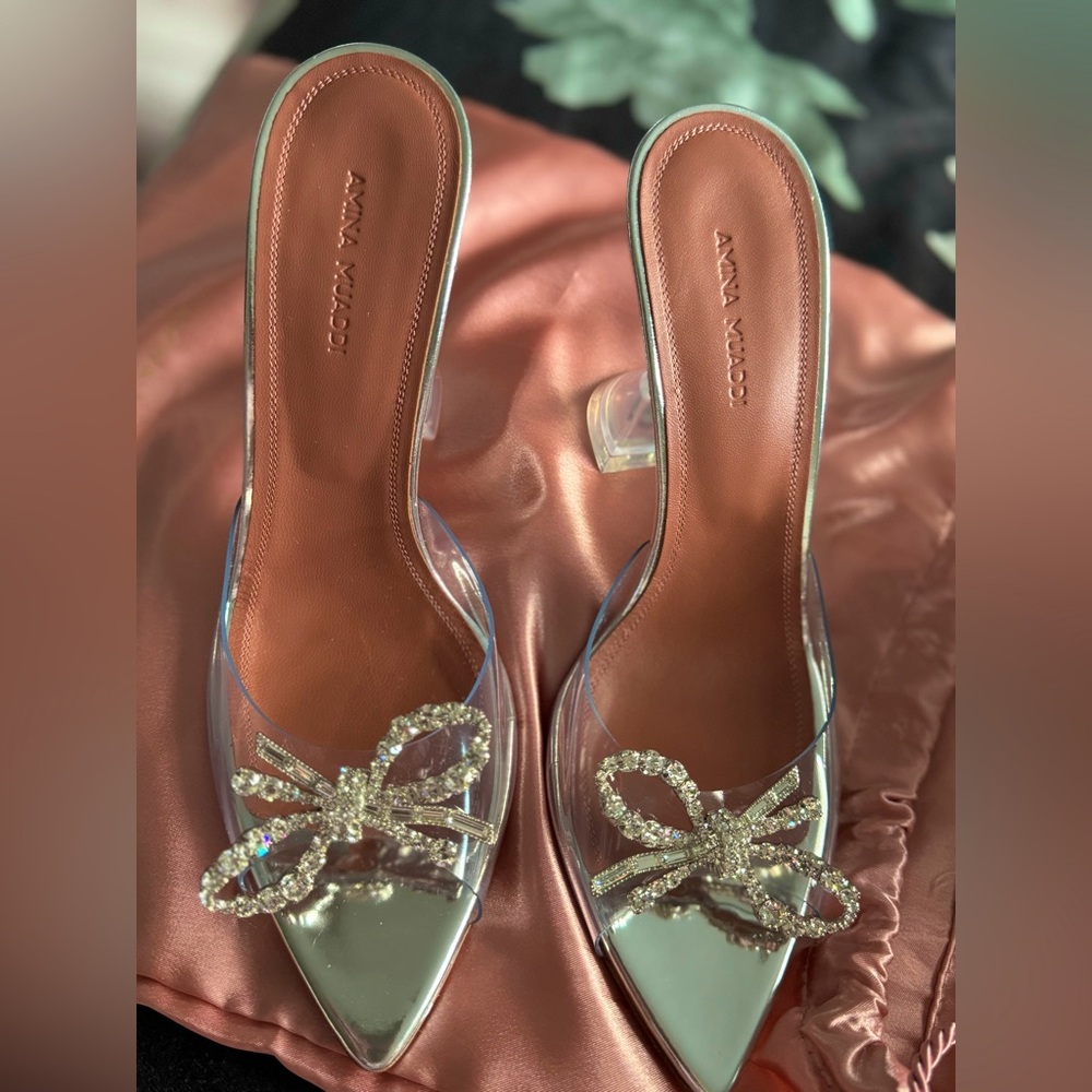 Amina Muaddi Rosie Glass Slipper